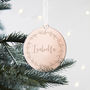 Personalised Rose Gold Christmas Bauble, thumbnail 1 of 4