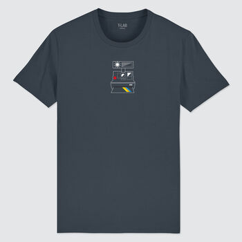 Insta Grey Retro Camera T Shirt, 4 of 7