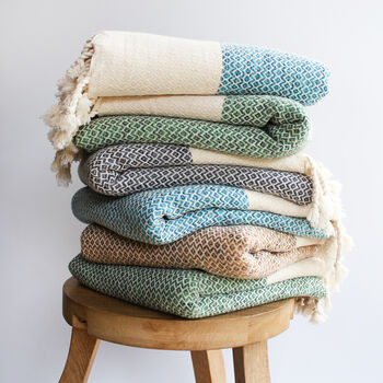 Personalised Cotton Throw, 2nd Wedding Anniversary Gift, 8 of 12