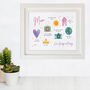 Personalised Mother's Day Framed Illustrated Print, thumbnail 1 of 3