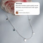 Sterling Silver Multi Love Heart Charms Necklace, thumbnail 8 of 10
