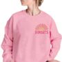 'Chasing Sunsets' Pink Sweatshirt – Relaxed Summer Style, thumbnail 2 of 6