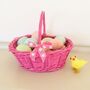 Vintage Hand Painted Pink Egg Basket ~ One, thumbnail 2 of 6