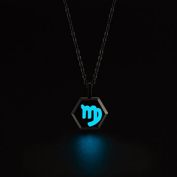 Virgo Zodiac Glowing Pendant Necklace With Uv Keyring Torch, 10 of 12