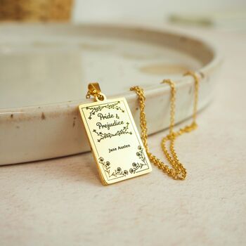 Pride And Prejudice Book Pendent Necklace, 4 of 5
