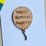 'Happy Birthday Nephew' Balloon Token And Card, thumbnail 2 of 2