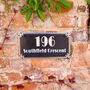 Personalised Cubic Art Deco With Street Name House Address Bespoke Plaque, thumbnail 1 of 3