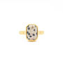 Sustainable 18 K Gold Vermeil Dalmatian Jasper Ring, thumbnail 3 of 6