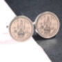 1945 80th Birthday One Shilling Coin Cufflinks, thumbnail 2 of 3