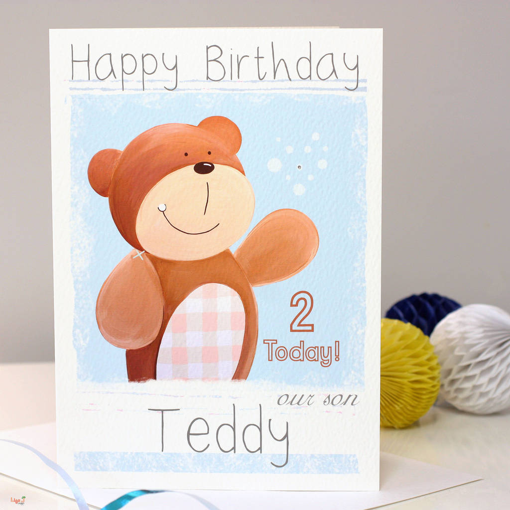 Personalised Bear Relation Birthday Card By Liza J Design ...