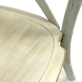Limewash Wooden Crossback Chair: Wedding Venue Seating, 4 of 9