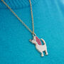 Cute Dog Charm Necklace Gold Plated, thumbnail 3 of 4