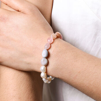 Chunky Semi Precious Stone And Pearl Beaded Bracelet, 2 of 4