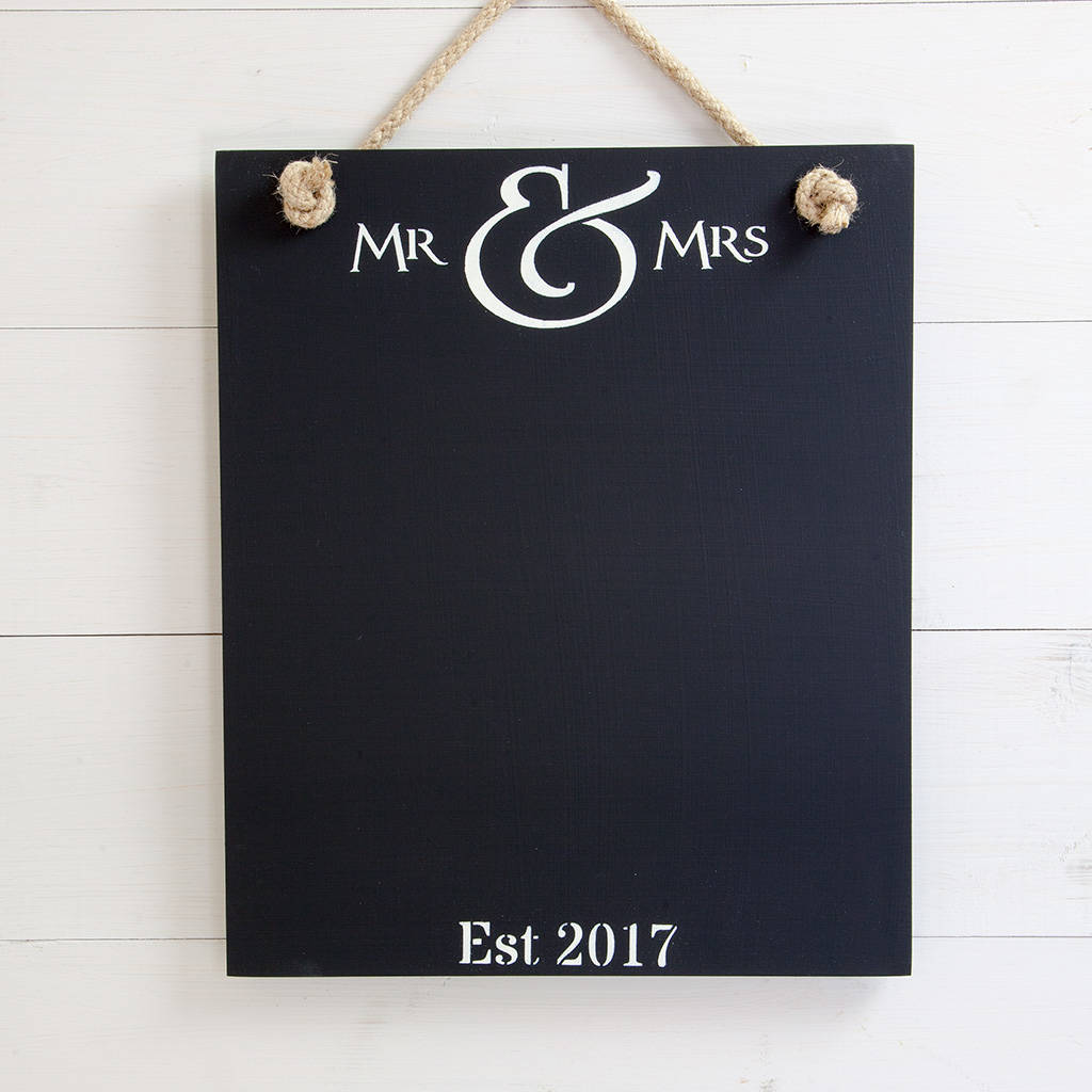 Personalised Mr And Mrs Chalkboard, 1 of 3