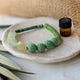 Prehnite, Moss Agate And Lava Beads Aromatherapy Diffuser Bracelet And Essential Oil Roller Gift Set, thumbnail 6 of 7