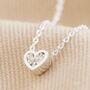 Tiny Crystal Heart Pendant Necklace, thumbnail 6 of 9