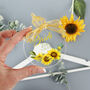Personalised Clear Sunflower Wedding Hanger Tag, thumbnail 1 of 7