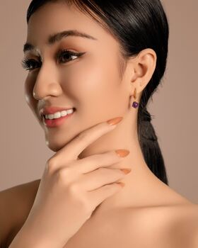 Aurora Rhombus Amethyst Earrings, 3 of 12