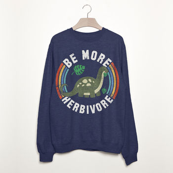 Be More Herbivore Women's Slogan Sweatshirt, 4 of 6