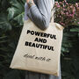 'Deal With It' Luxury Cotton Vegan Tote Bag, thumbnail 1 of 3