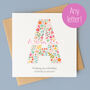 Personalised Birthday Initial Card – Any Letter, thumbnail 1 of 8
