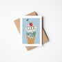 Blue Cool Birthday Ice Cream Greeting Card, thumbnail 1 of 2