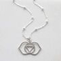 Sterling Silver Large Third Eye Chakra Pendant Necklace, thumbnail 3 of 6