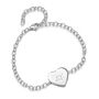 Personalised Sterling Silver Heart Chain Bracelet, thumbnail 1 of 6