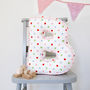 Personalised Spotty Letter Cushion, thumbnail 2 of 9