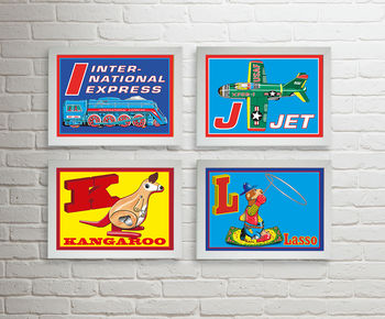 The Illustrated Alphabet Of Tin Toys Prints, 6 of 12