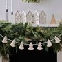 White Honeycomb Paper Christmas Tree Garland 2m, thumbnail 3 of 3