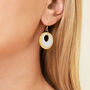 White And Yellow Circular Earrings, thumbnail 2 of 6