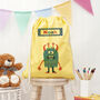Personalised Boy's Little Monster Pe Kit Bag, thumbnail 4 of 12