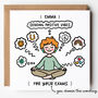 Sending Positive Vibes Good Luck Card, thumbnail 1 of 4