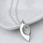 Silver Fingerprint Leaf Personalised Necklace, thumbnail 5 of 5