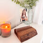 Acrylic Photo Family Stand With Wooden Base, thumbnail 2 of 5