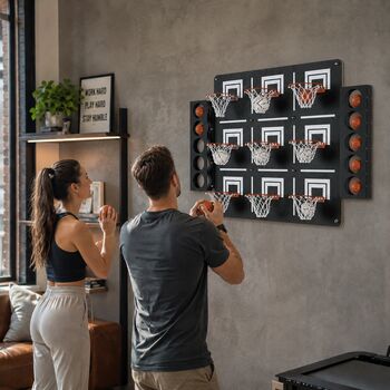 Basketball Hoop Wall Decor With Tic Tac Toe Game, 8 of 8