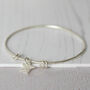 Sterling Silver Textured Star Charm Bangle, thumbnail 5 of 7