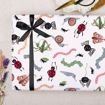 Three Sheets Of Children's Bugs Wrapping Paper, 2 of 2