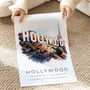 City Landmark Travel Poster Of Hollywood Los Angeles, thumbnail 4 of 7