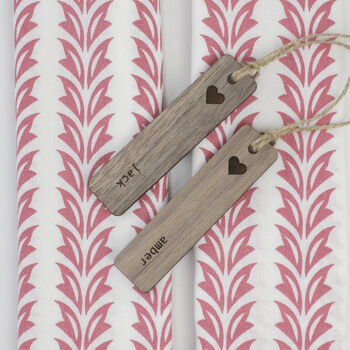 Personalised Wooden Name Tags – Elegant Handcrafted Table And Gift Decor, 3 of 6