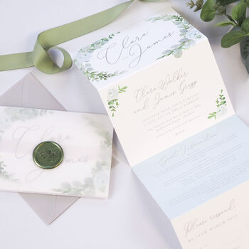 Eucalyptus Concertina Wedding Invitations, 4 of 4