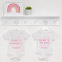 I Love …With My Mummy And Daddy Personalised Babygrows, thumbnail 8 of 9