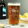 Graduation Gifts Congrats Beer Glass Personalised, thumbnail 1 of 5