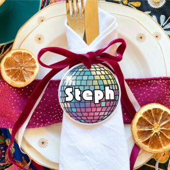 Personalised Disco Ball Christmas Decoration, 2 of 4