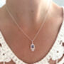 Sterling Silver Hamsa Hand Necklace With Evil Eye, thumbnail 2 of 8