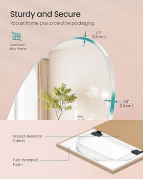 Arched Standing Mirror Full Length Glass, 4 of 6