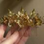 The Flora Veil Comb Leaf Flower Dramatic Hair Accessory Bridal, thumbnail 4 of 8