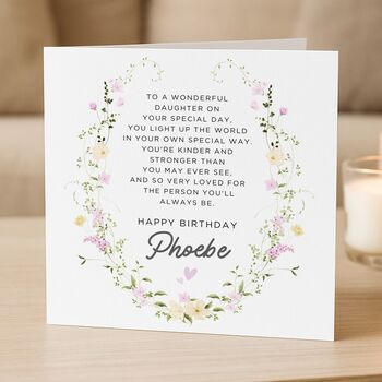 Birthday Message Card Personalised For Daughter, 2 of 8