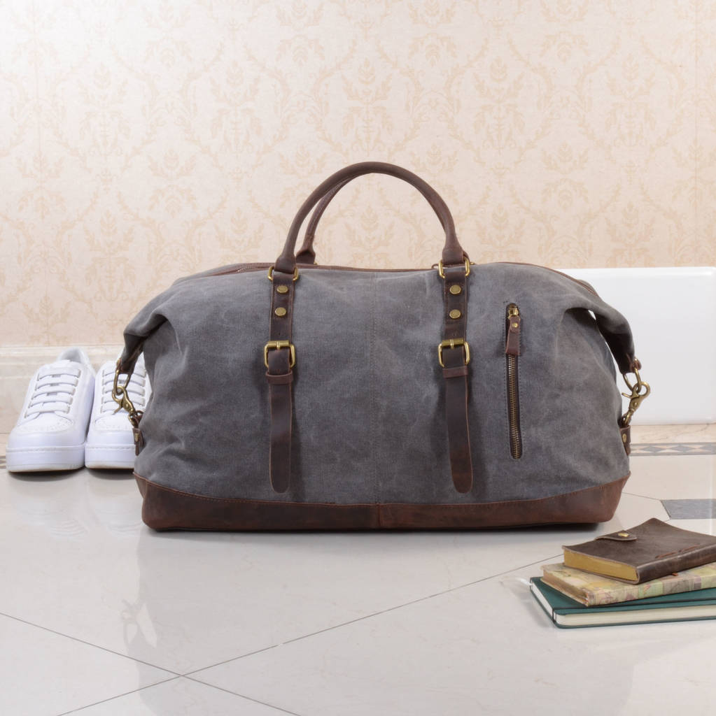 Canvas Classic Holdall Travel Bag By EAZO
